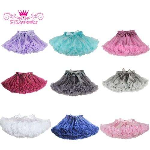 Free Shipping Fluffy Chiffon Pettiskirts Baby 21 Colors tutu skirts girls Princess Dance Party Tulle Skirt petticoat wholesale