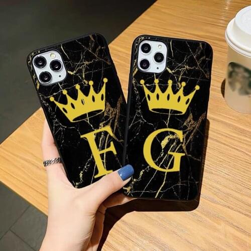 Custom Name Shell Marble background Letters Phone Case for iPhone 11Ppro 12 pro XS MAX 12mini 8 7 6 6S Plus X 5S SE2020 XR cover