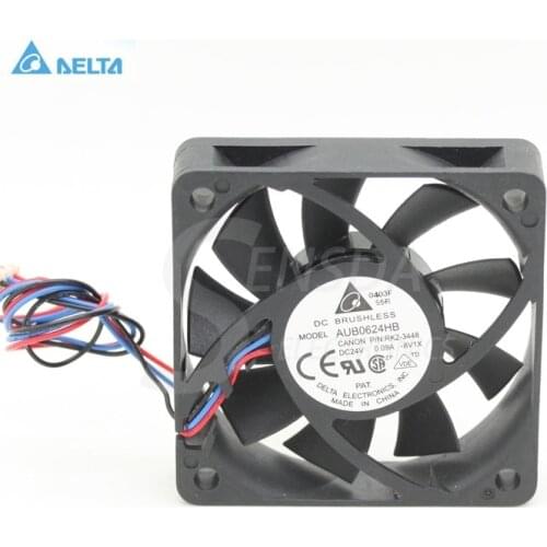 For delta 6015 AUB0624HB 60mm 6cm DC 24V 0.09A 3Wire For Canon RK2-3448 server inverter Cooling Fans