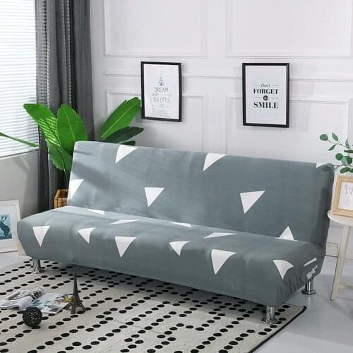 Stretch Sofa Covers Furniture Protector Polyester Loveseat Couch Cover for Living Room Without Armrest Folding Cover 160x190cm