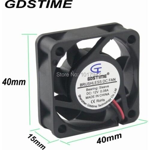 200 Pieces lot Gdstime DC 12V 2Pin 4015 4cm 40mm x 15mm Exhaust Cooler Cooling Fan