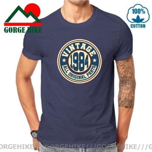 GorgeHike Vintage 1984 T-Shirt Girls T Shirt Boys Motorcycle Born in 1984 Mens T-Shirt Cotton T-Shirts Plain T Shirt Man Tshirt