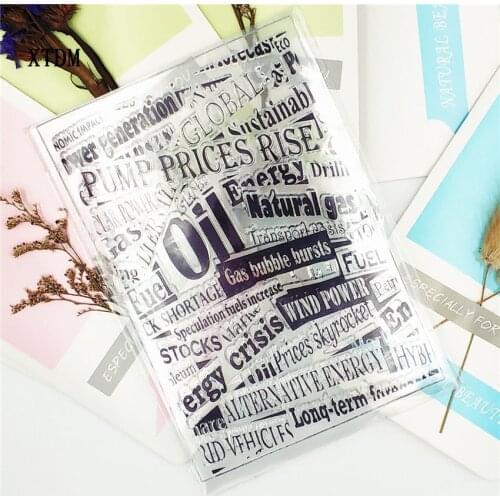 Hot sale English A Transparent Clear Stamps / Silicone Seals Roller Stamp for DIY scrapbooking photo album/Card Making