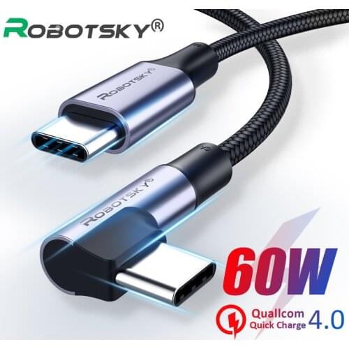 USB Type C to USB C Cable for Samsung S20 S10 Plus PD 60W Quick Charger 4.0 Fast Charging USB-C Type-C Cable for Macbook Pro