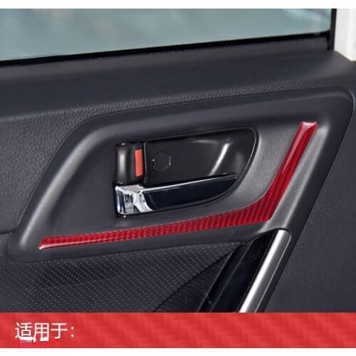 Carbon fiber For Subaru Forester door handle frame car carbon fiber inner door handle modified decorative stickers Automotive
