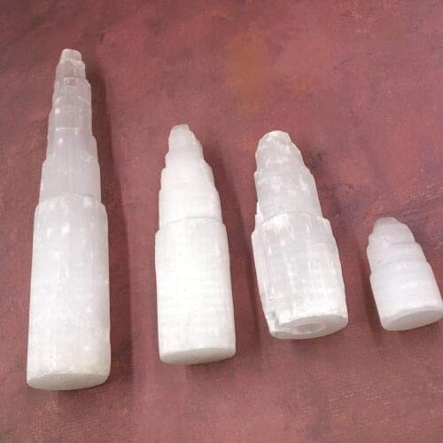 Beautiful natural selenite gem mineral crystal tower natural crystal tower