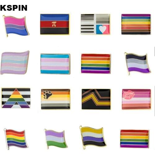 LGBT Lesbian Gay Symbol Sign Brooch Metal Badge Pin for Clothes Rozet Makara Replica Coins