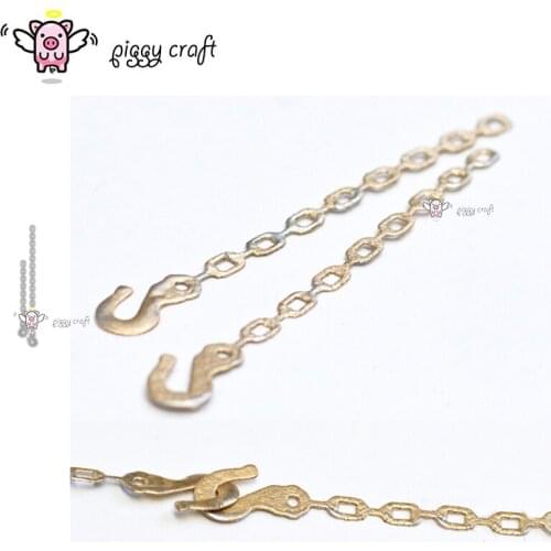 Piggy Craft metal cutting dies cut die mold 2Pcs Chain hook strip Scrapbook paper craft knife mould blade punch stencils dies