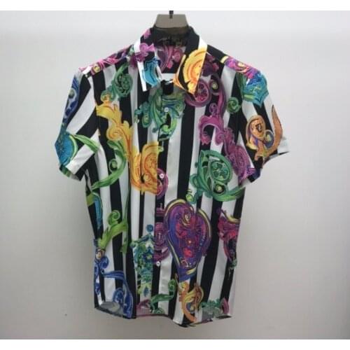 2020 spring floral lion royal print clothing designer tee cotton t shirts short sleeve casual Gothic for men