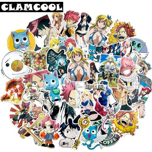 60Pcs Animation Fairy Tail Sticker Scrapbooking For Refrigerator Motorcycle Computer Skateboard Guitar Toy Luggage Child Sticker