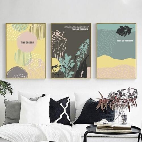 Modern Wall Art Canvas Painting Abstract Plants Environmental Poster Pictures for Home Living Room Spray Painting Cuadros Decor
