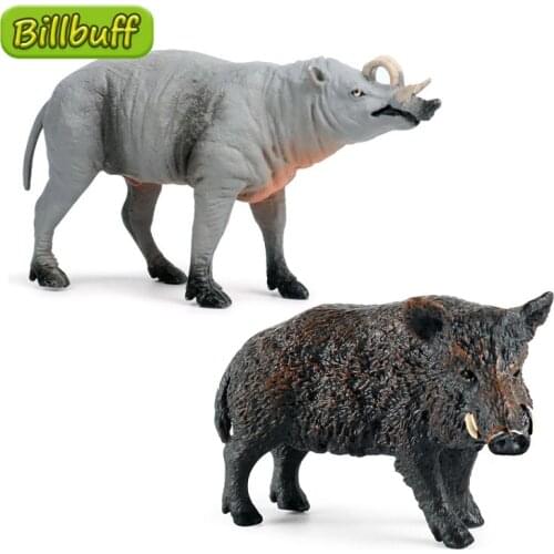 New Simulation Wild Animal ABS Solid Wild Boar Model Action Figures Collection Cognition Educational Toys for Children Kids Gift