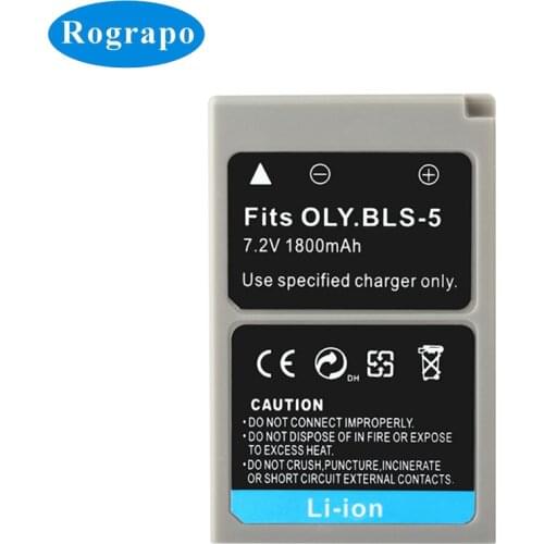 New 1800mAh PS-BLS5 PS BLS5 Camera Battery For Olympus PEN E-PL2 E-PL5 E-PL6 E-PL7 E-PM2 OM-D E-M10 E-M10 II Accumulator
