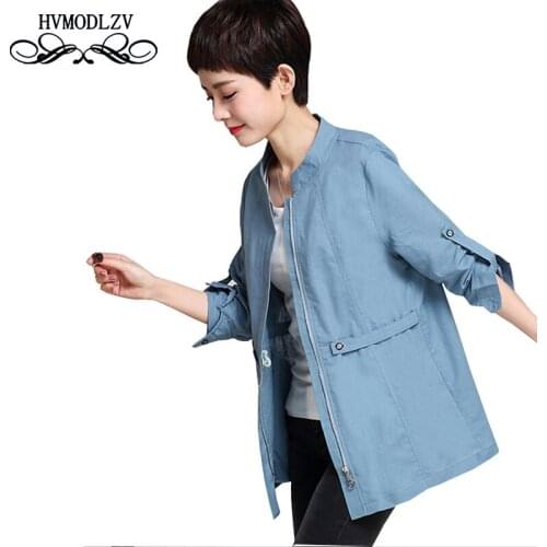 Coats Limited Acetate Full Plus Size Women Jacket 2021 New Spring Autumn Middle Aged Thin Coat Loose Bomber Casaco Feminino 402