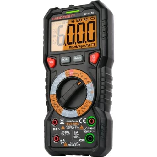 Electrician DIY Professional Multimeter Digital Ohm Capacitance NCV LIVE Duty AC DC Voltmeter Multimetro True RMS Multi Tester