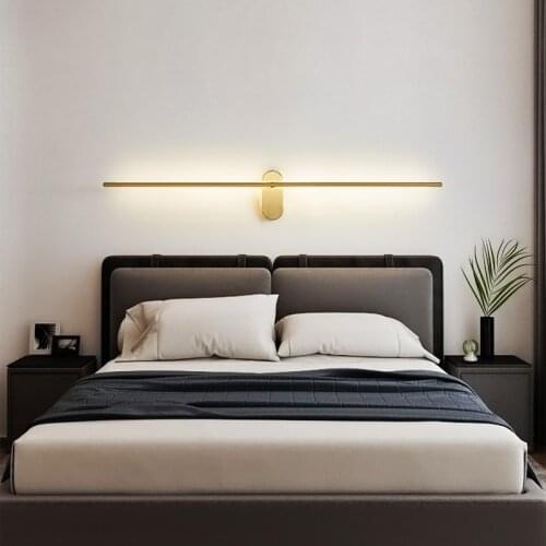 Postmodern Simple LED Line Wall Lamp Aisle Lighting Fixture Restaurant Lamp Bedroom Bedside Lamp Bathroom Mirror Lights Lighting