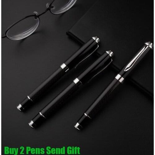 Luxury Carbon Fiber High Quality Writing Roller Ballpoint Pen Business Men Signature Pen Buy 2 Pens Send Gift