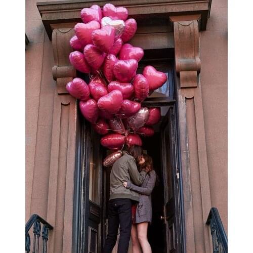 5/10Pcs 18inch Rose Gold Heart Foil Balloons Anniversary Birthday Party Decorations Kids Adult Wedding Valentines Day Ballons