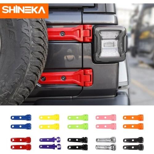 SHINEKA Exterior Stickers For Jeep Wrangler JL Car Spare Tire Tailgate Hinge Decoration Cover For Jeep Wrangler JL 2018-2020