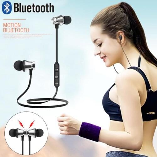 S8 Bluetooth Earphone Sports Neckband Magnetic Wireless Earphones Stereo Earbuds Music Metal Headphones With Mic For All Phones