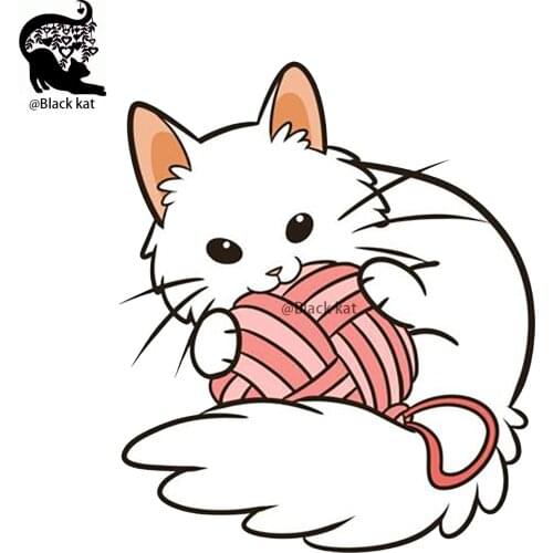 Cute Cat Playing With Wool Cutting Dies Lovely Animals Pet Doll Stencil For DIY Scrapbooking Card Craft