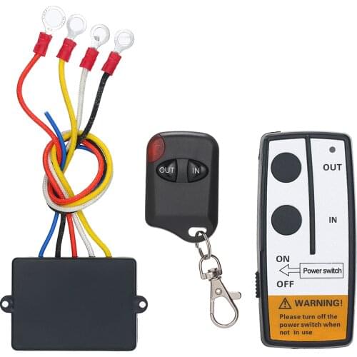 Yuangang 12V-24V 50ft Smart Winch Wireless Remote Control Switch Set E Universal indicator light For Jeep Truck ATV