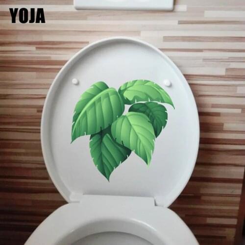 YOJA 20.6*21CM Large Leaves Of Plants Home Decor Wall Sticker For Kids Rooms Toilet Decal T1-0883