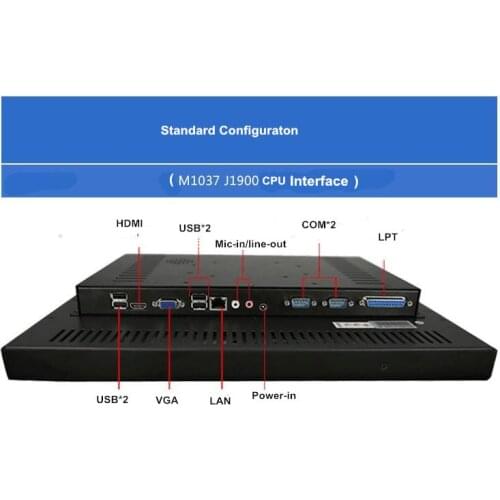 Factory price 10mm full flat bezel 12" 15" 17" 19" 21 inch commercial / industrial android tablet panel pc