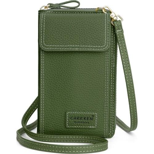 Female Fashion Large Capacity Single Shoulder Bag Pure Color Messenger Women Purse Waterproof Soft Leather Ladies Casual Wallet