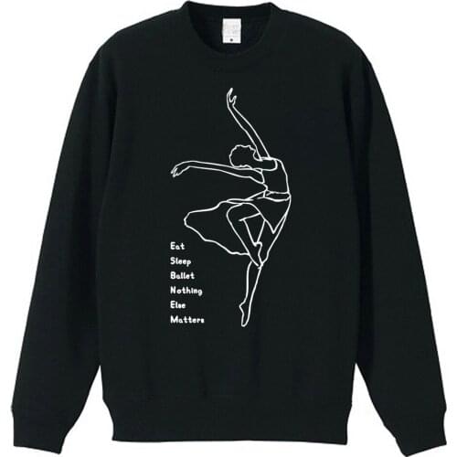 Ballet Girl Woman fleece sweatshirts female winter sweatshirt women pullover female Teenager hip hop Couple Clothes Crew Neck