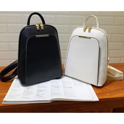 College Style Womens Leather Backpack Black Small Feminina Backpack for Boys School Fashion Backpacks for Women 2021 Handbags