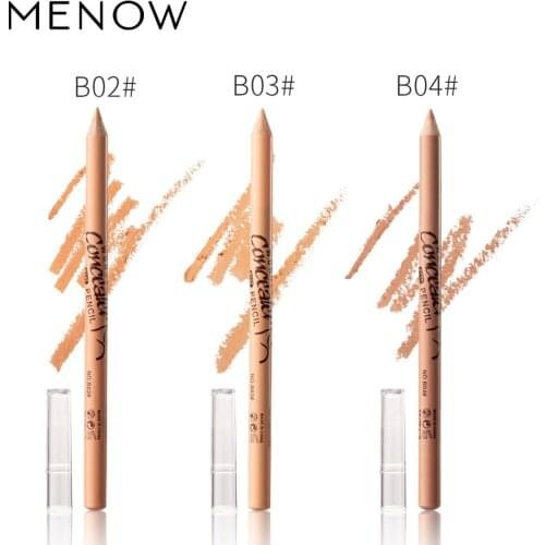 2pcs Menow P137 Wooden Rod Concealer Pen Wholesale Cover 12 Scars, Color Pen, High Gloss Pen Makeup Cosmetic Gift for Women