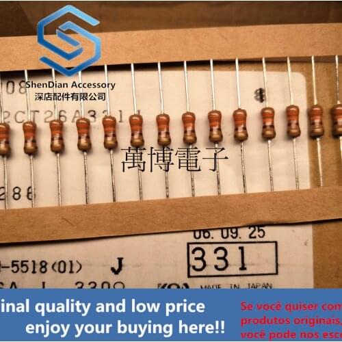 20pcs only orginal new KOA resistors made in Japan 1/4W 0.25W 330 Euro 330R 331