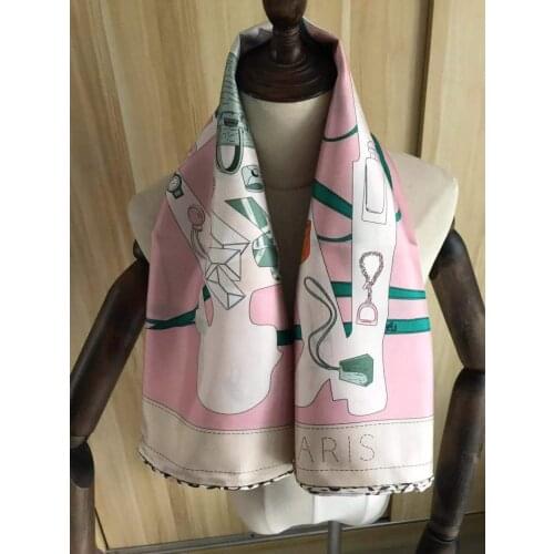 2021 new arrival fashion elegant pink 100% silk scarf 90*90 cm square shawl twill wrap for women free shipping