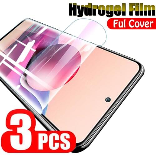 3 PCS Front Hydrogel Film For Xiaomi Redmi Note 10 Pro Max Full Cover Water Gel Film Redmy Note10 10S Hydrogel Films Not Glass