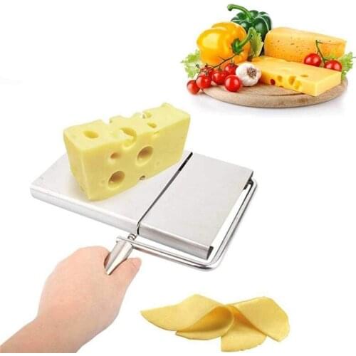 3 Pcs Stainless Steel Wire Cheese Slicer Cutter Butter Cutting Serving Board for Hard Cheese Sausage Vegetable Wholesale X2
