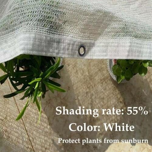 4 Pin White Sunshade Net Anti-UV 55% Garden Shading Plants Sunburn Protection Outdoor Pool Shading Succulent Cover Pergola Net