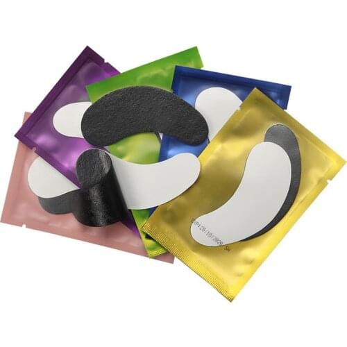 50 Pairs Fit Eye Shape Hydrating Paper Patches Application for Eyelash Extension Disposable Lower Cilia Gel Patch Face Care Tool