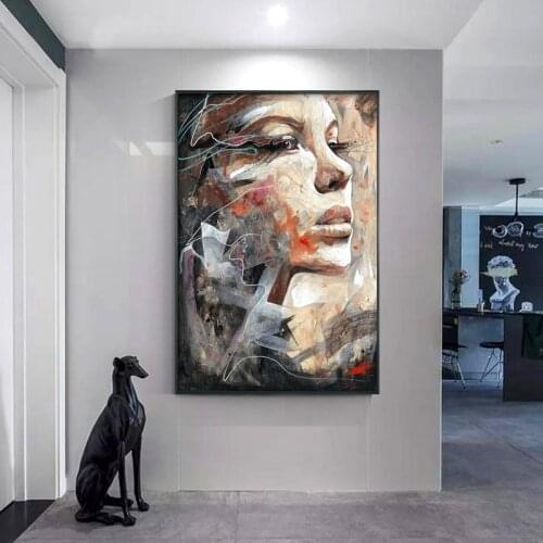 Abstract Woman Portrait Posters and Prints Watercolor Girl Wall Art Canvas Paintings on The Wall for Home Decoration No Frame