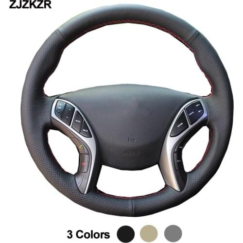 Car Auto Steering-Wheel Cover For Hyundai Elantra 3 2011-2016 Elantra Sport 2011-2016 Elantra GT 2013-2017 Volant 2012 2013 2014