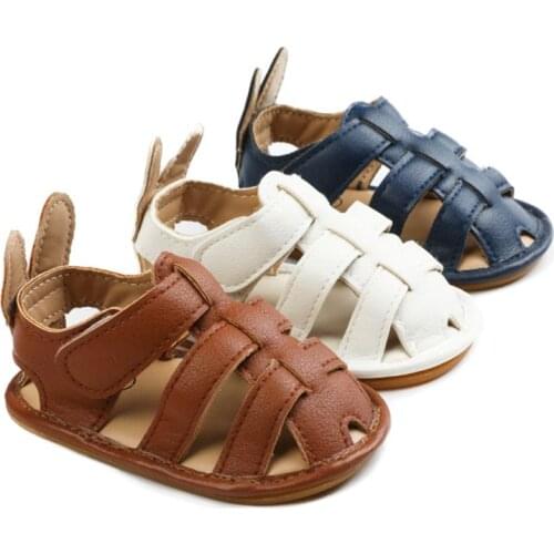 Summer Baby Boy Shoes Toddler Kids Beach Sandals Boys Soft Leather Non-Slip Closed Toe Safety Shoes Baby Shoes