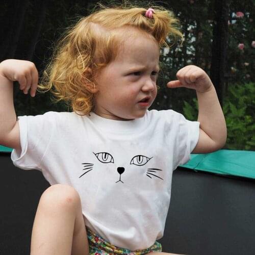 Mama cat print family matching clothes T shirt Women son daughter mum T shirt tops kids baby girl boys casual T shirt