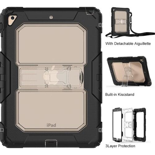 Hot Sale Tablet Case for iPad Air 2 Heavy Duty PC Rugged Hybrid Stand Shell Cover for iPad Air 2 iPad 9.7 2017 2018 Case Coque