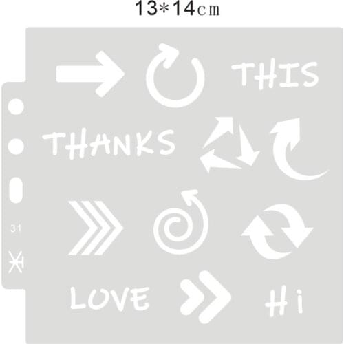 Arrow suit shield DIY cake scrapbook stencils hollow Embellishments printing lace ruler Valentines Day