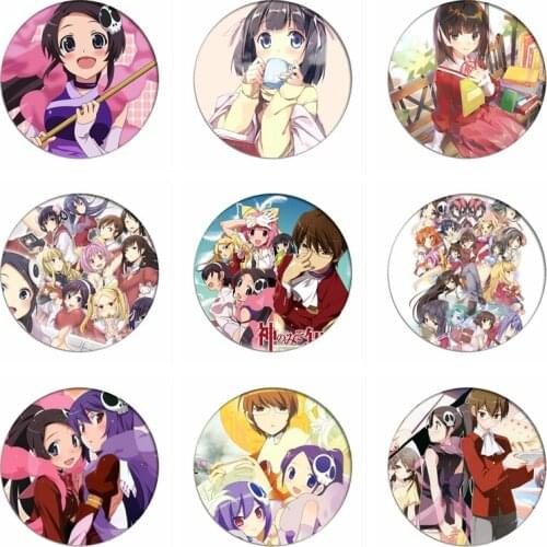 The World God Only Knows Cosplay Badges Keima Katsuragi Icon Collection Takahara Ayumi Breastpin for Backpacks Clothing