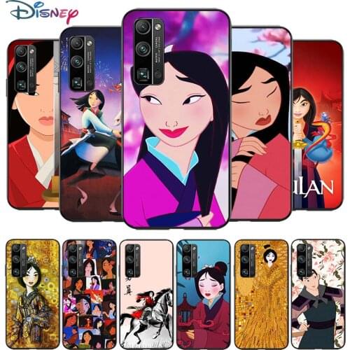 Princess MuLan for Huawei Honor V30 20 Pro X10 9S 9A 9C 9X 8X 10 9 Lite 8 7 Pro Silicone Soft Black Phone Case