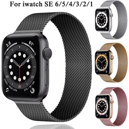 Strap For Apple watch Band 44mm 40mm 38mm 42mm 44 mm Metal smartwatch watchband Magnetic Loop bracelet iWatch 3 4 5 6 se strap