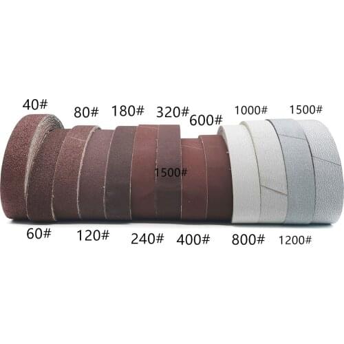10pcs 30*533mm Sanding Belt 40-1500 Grit Aluminium Oxide Sander Grinder Belt Dremel Accessories for Polishing Grinding