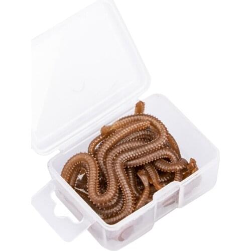 Sport 1 Box Fishing Soft Bait Wild Fishing Coop Fishing Fishy Sand Lure Worm Bait Brown Bionic Bait