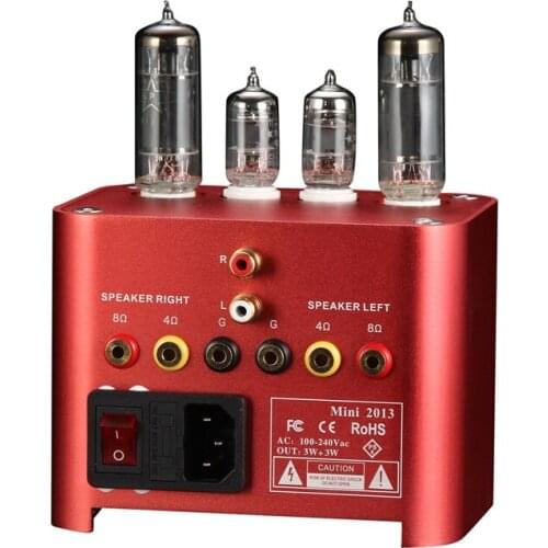 APPJ 6J1 6P1 Tube Amplifier HIFI EXQUIS Desktop Lamp Amp，Output power: 3W+3W@4/8 ohms，Input sensitivity: 500MV